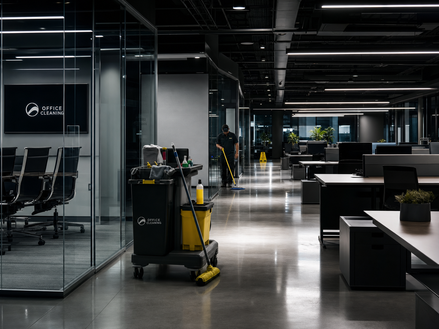 Büroreinigung – sauberes modernes Büro